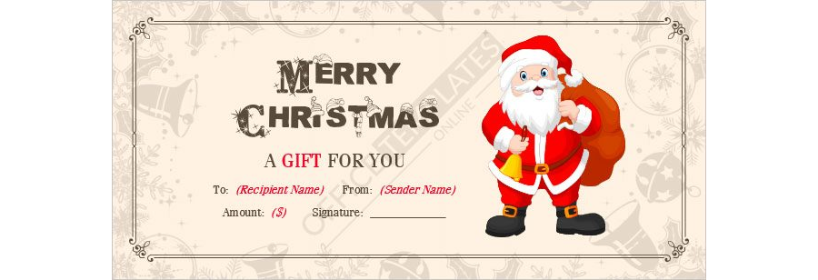 Christmas Gift Certificate Template - 12