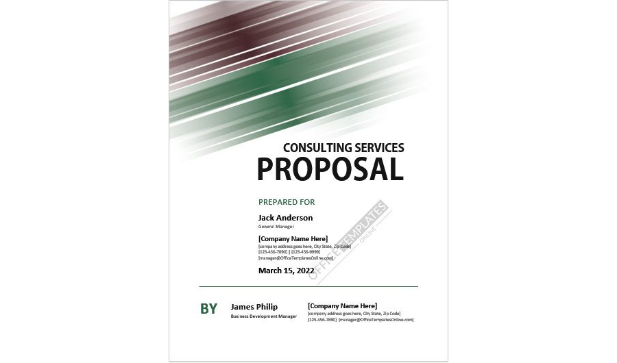 Download Consulting Proposal Template for MS Word