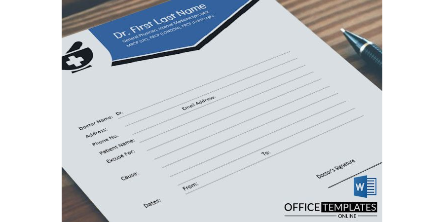 Doctor's Note Template - 01
