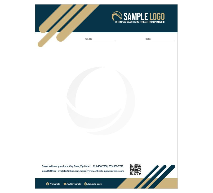 Download Creative Company Letterhead Template for Microsoft Word