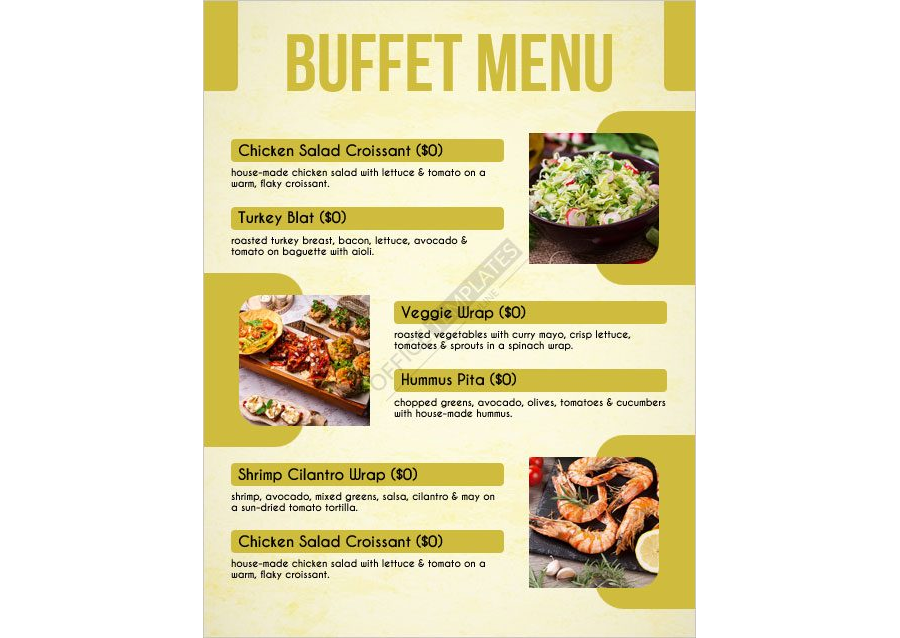 Buffet Menu Template