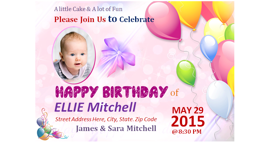 Download Birthday Poster Template with Colorful Balloons