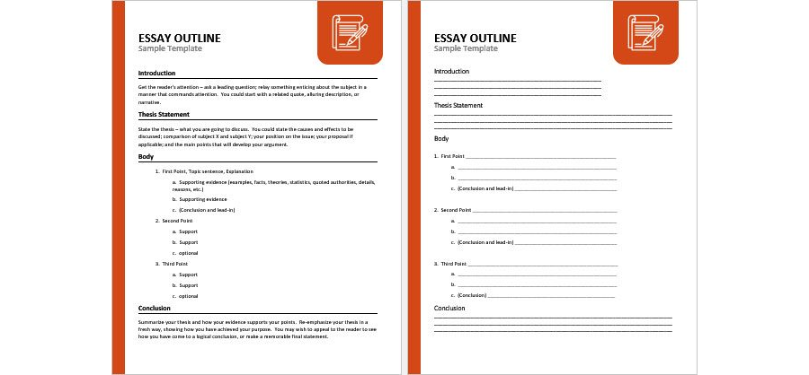 Download Sample Essay Outline Template