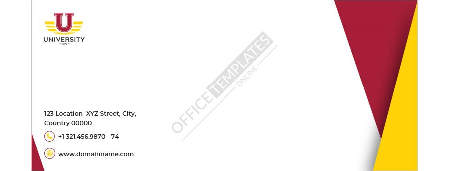 Download University Envelope Template in MS Word Format