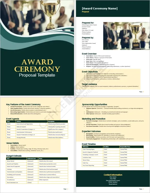 Award Ceremony Proposal Template