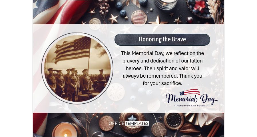 Honoring the Brave Card Template