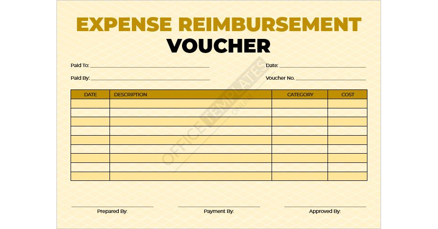 Expense Reimbursement Voucher Template in MS Word Format