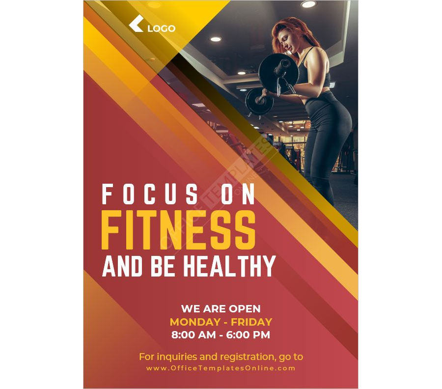 Fitness Motivational Poster Template in MS Word Format