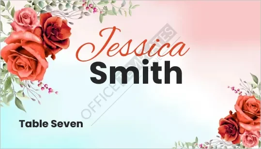 Simple Folded Tent Place Card Template