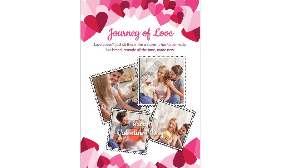 Download Journey of Love Valentine's Day Card Template