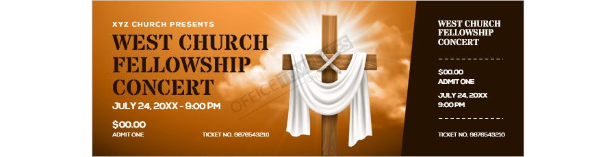 Worship Concert Design in MS Word