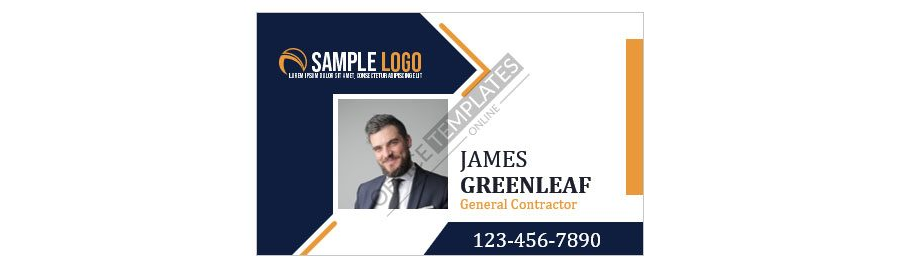 Download Contract Worker Name Card Template for MS Word