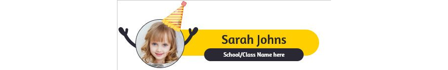 Kids Name Badge Template with Photo in MS Word