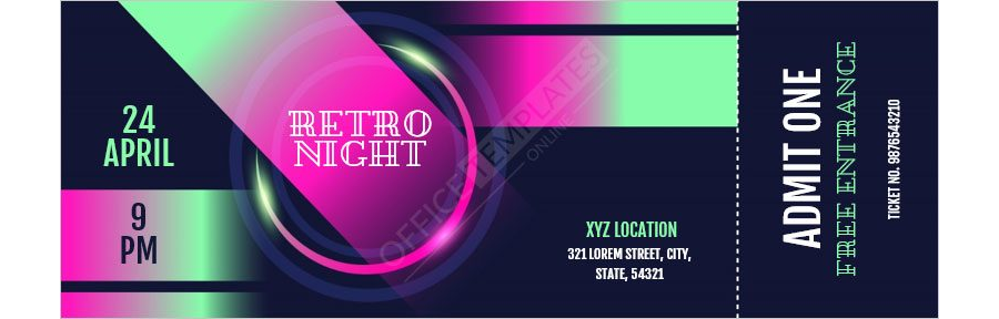 Retro Admit-One Ticket Template