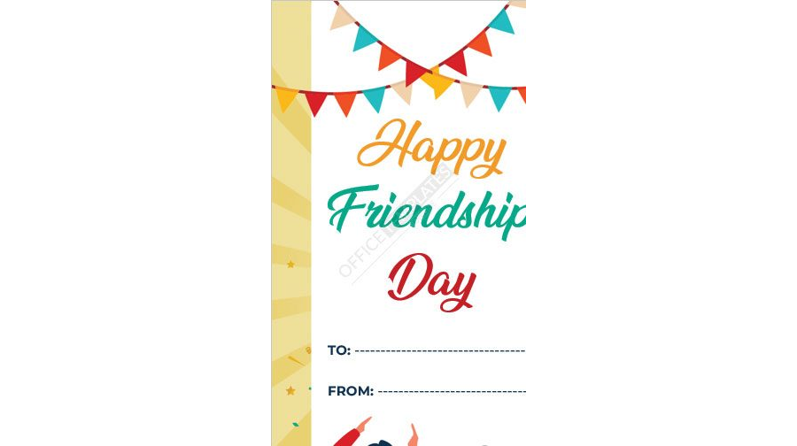 Friendship Day Gift Tag Template