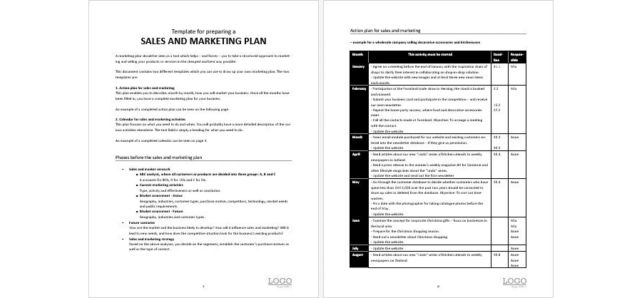 Download Sales and Marketing Action Plan Template