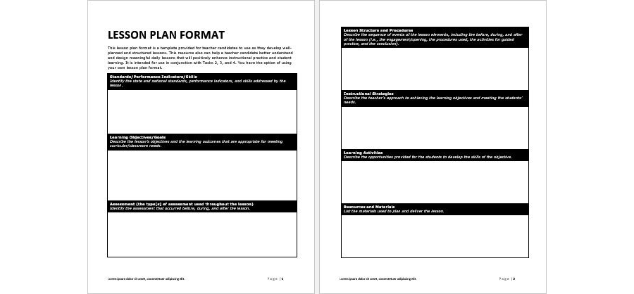 Download Lesson Plan Format for Well-Planned and Structured Lessons - [Word]
