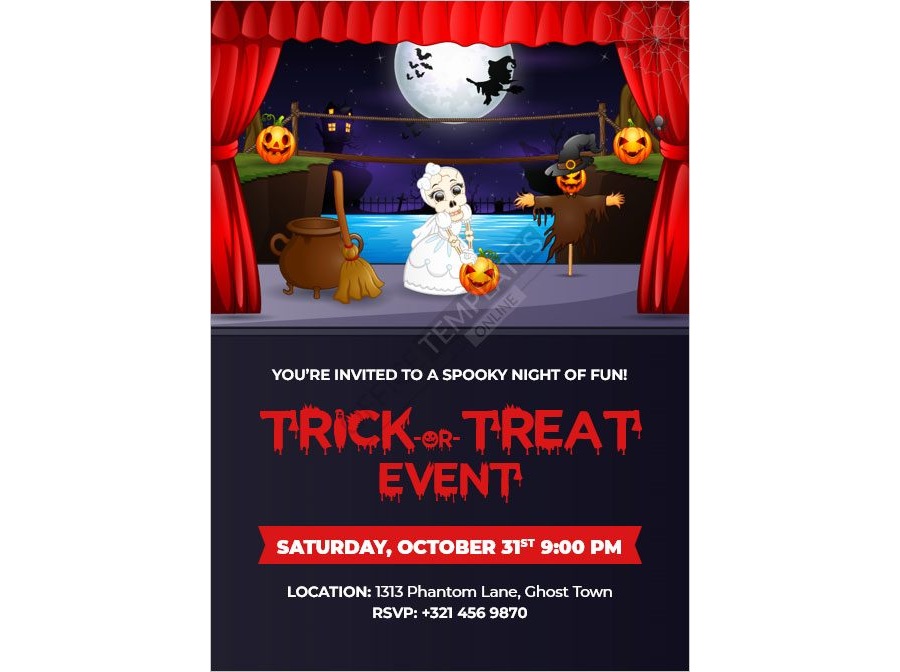 Trick-or-Treat Event Invitation Template
