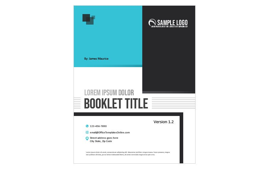 Download MS Word General Company/Business Booklet Cover Page Design