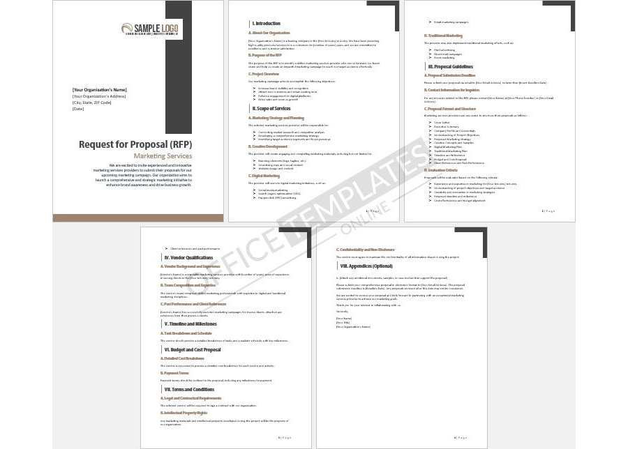 Marketing Services Request for Proposal Template