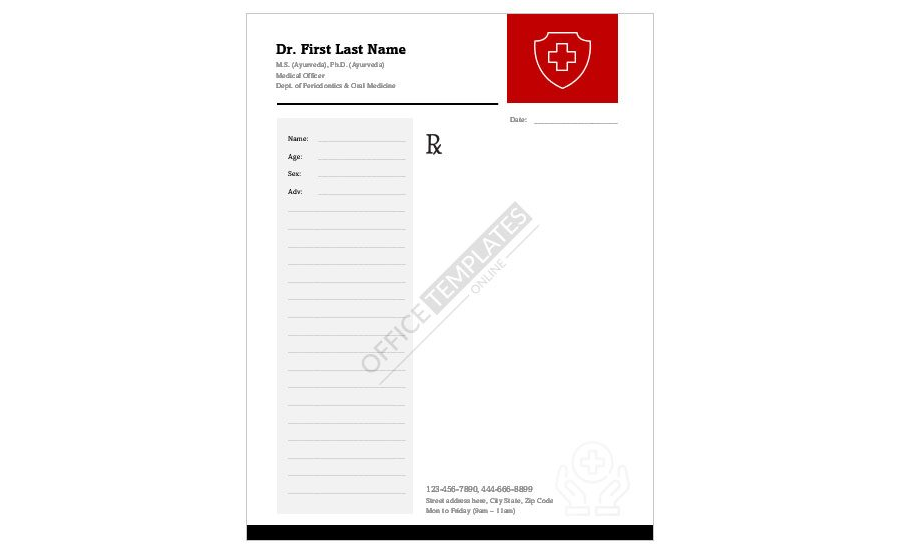 Download Exclusive Doctor Prescription Pad Design in MS Word