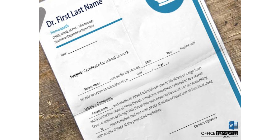 Doctor's Note Template - 07
