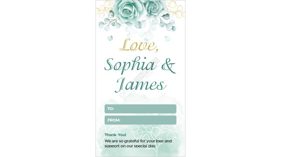 Wedding Gift Tag Template