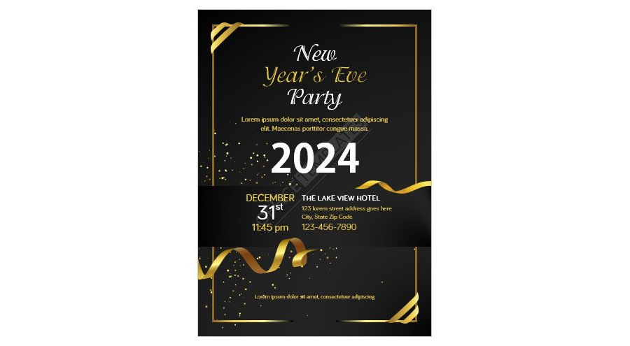 Download Invitation Template for New Year's Celebrations Party