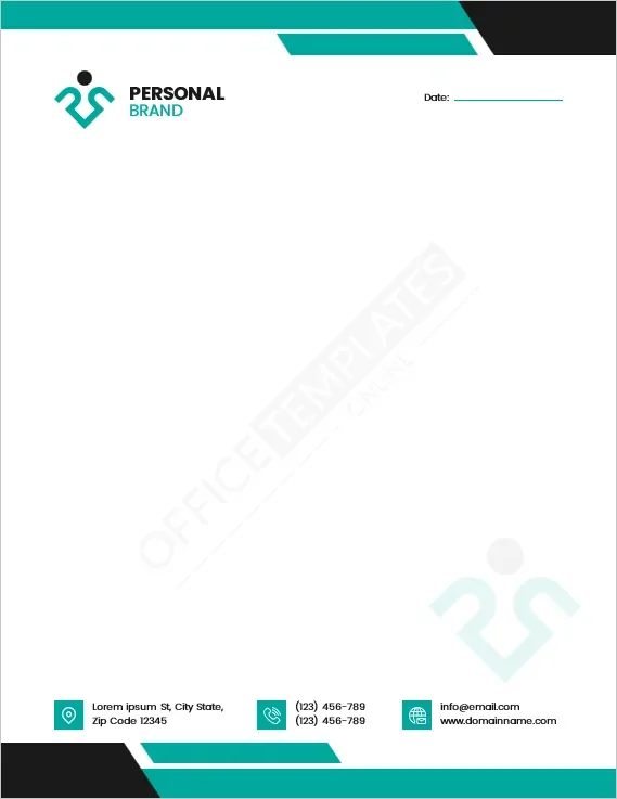 Personal Brand Letterhead Template