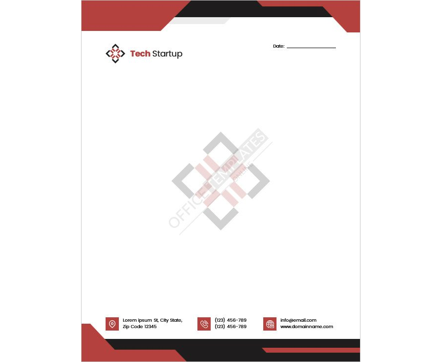Tech Startup Letterhead Template