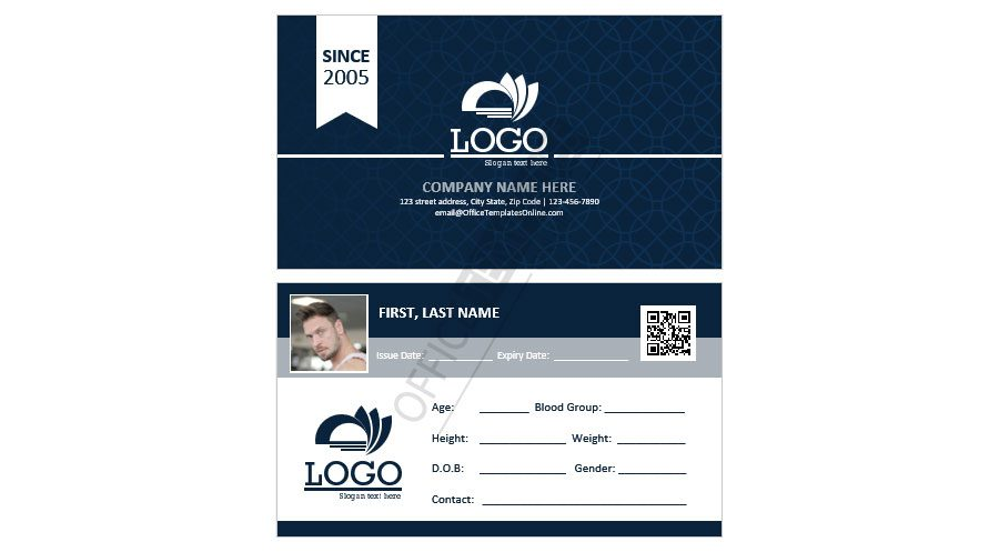 Sports Club Membership Card Design