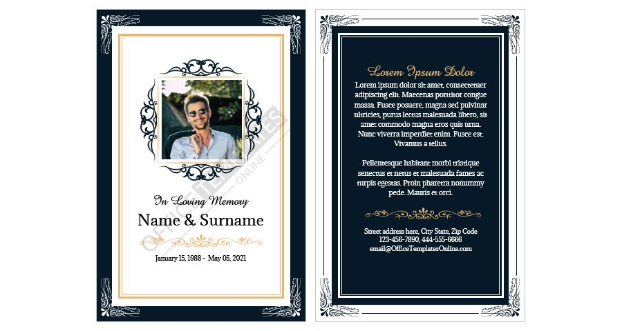 Download Funeral Invitation Card Format - MS Word