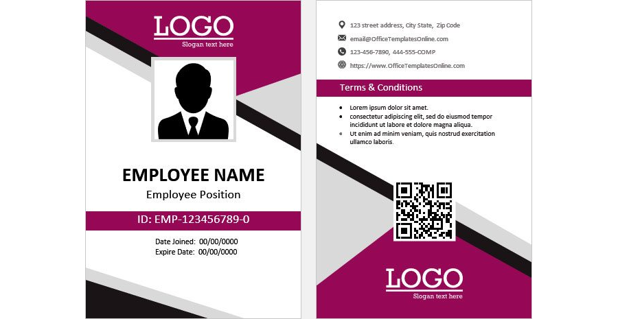 Download Company Employee ID Card Template