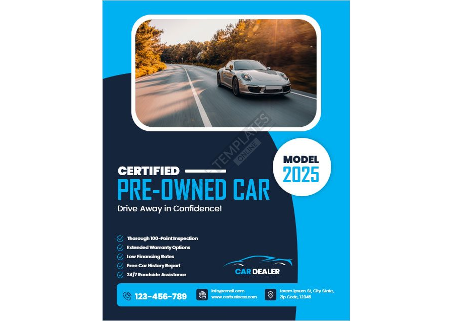 Certified Pre-Owned Car Flyer Template