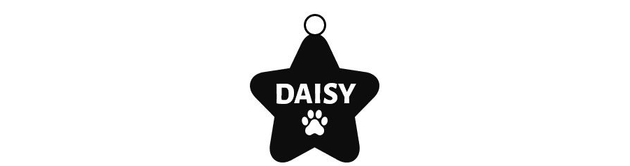 Star Name Tag for Dog Template