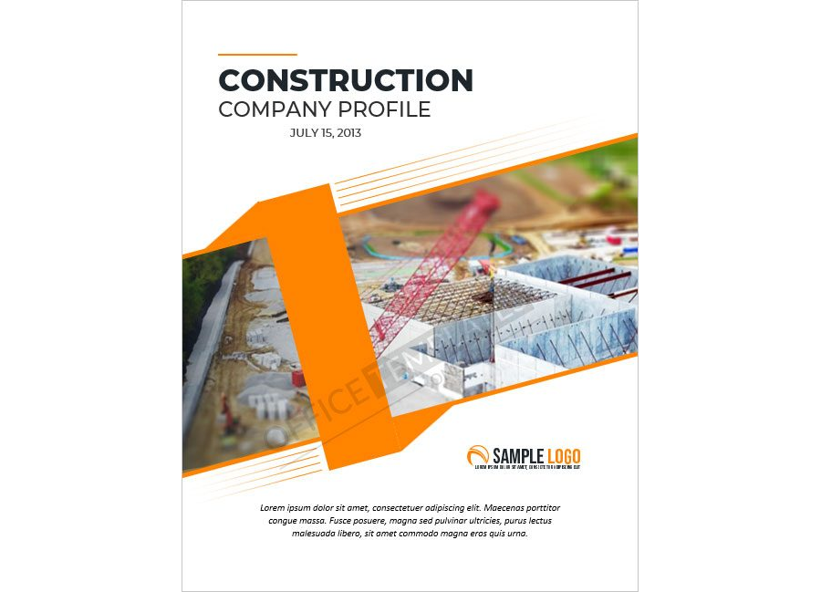 Construction Company Profile Brochure Template for MS Word