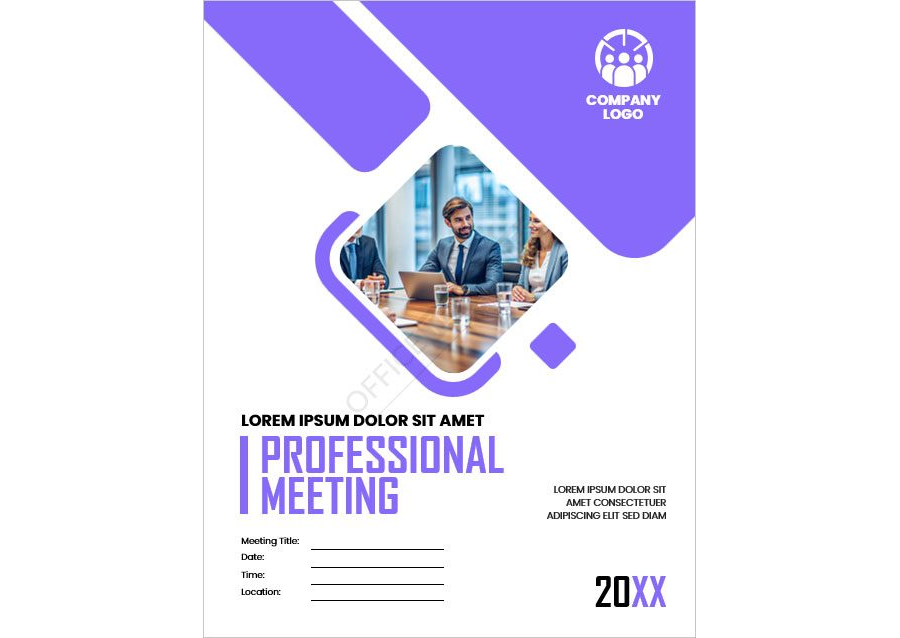 Professional Meeting Notes Cover Page Template