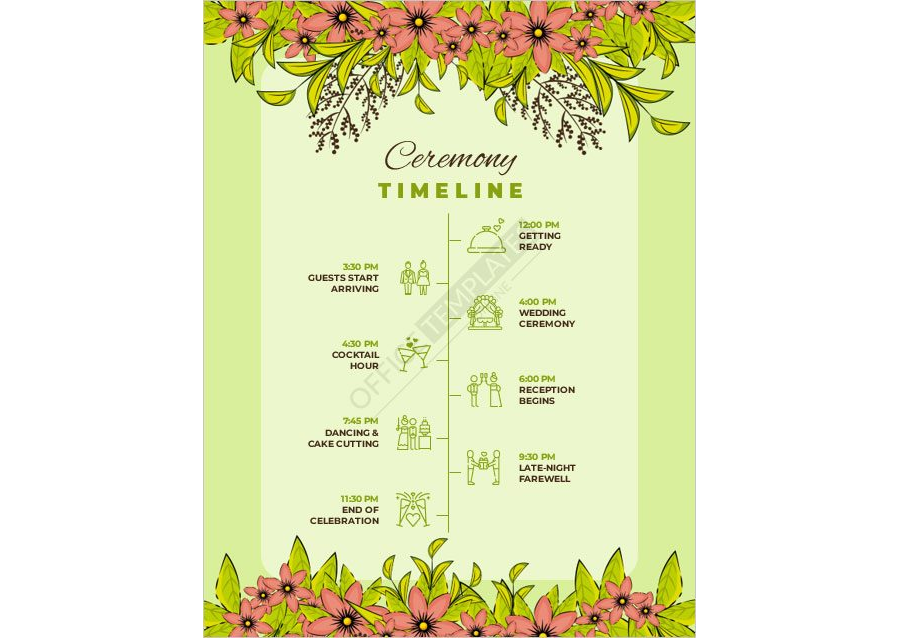 Ceremony Timeline Template