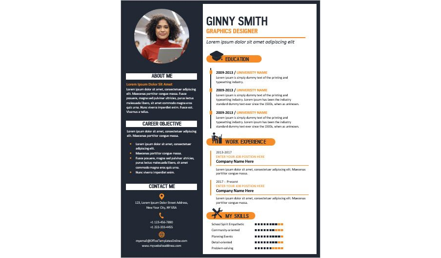College Resume Template in MS Word # 3