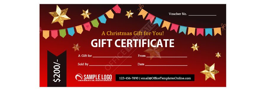 Download Christmas Gift Card Template - MS Word [DOCX]