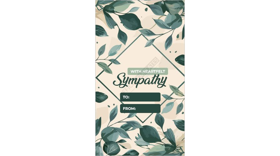 Sympathy Gift Tag Template