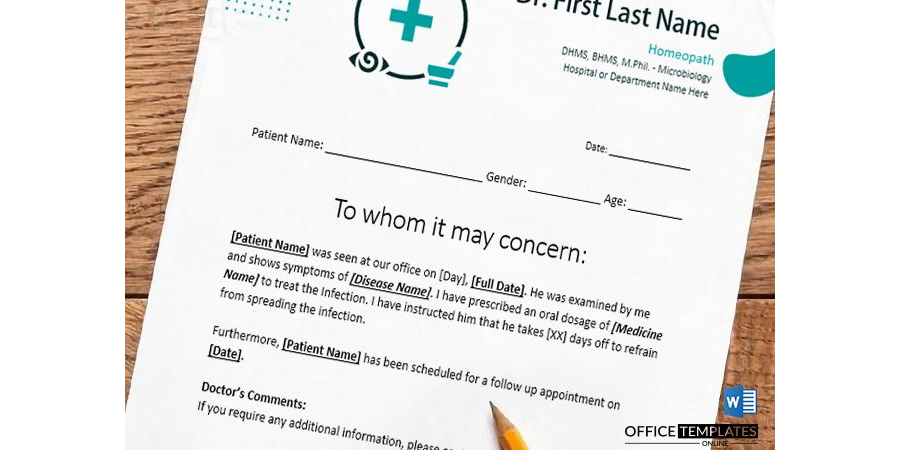 Doctor's Note Template - 08