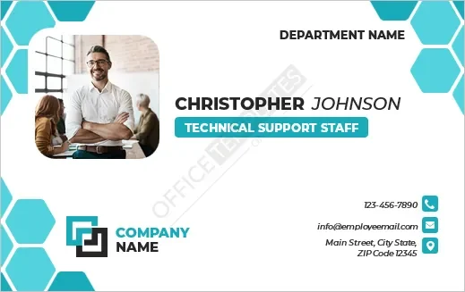 Technical Support Staff Name Card Template