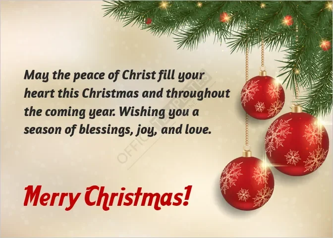 Religious Christmas Blessings Card
