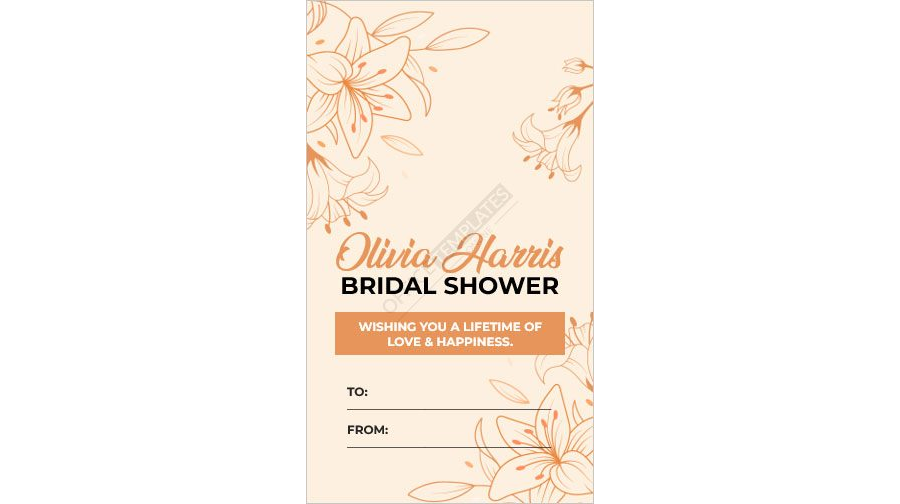 Bridal Shower Gift Tag Template