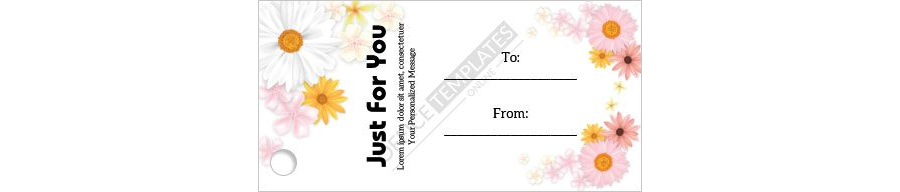 Download Just for You Gift Pack Name Tag Design for MS Word