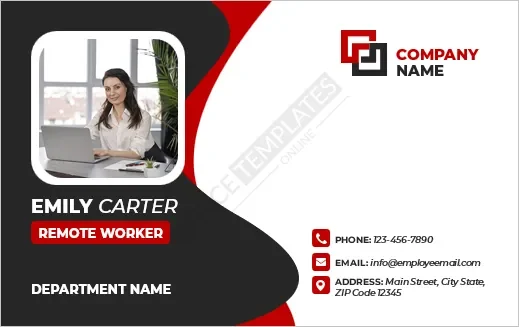 Remote Worker Name Card Template