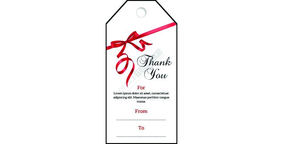 Download Name Tag Format for Thank You Gift Pack in MS Word