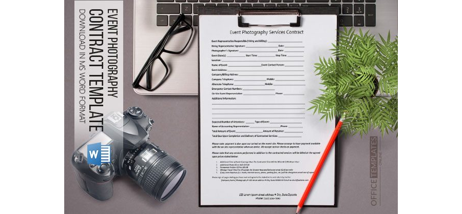 Event Photography Contract Template in MS Word