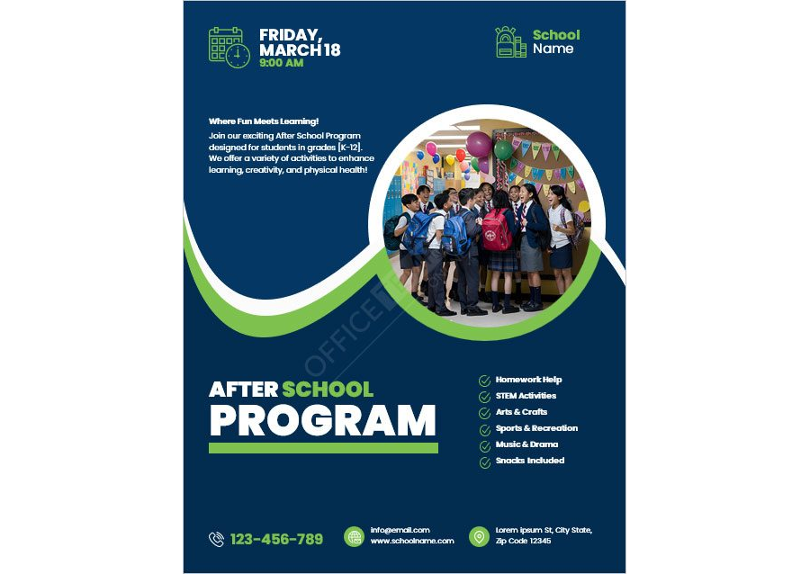 After School Program Flyer Template